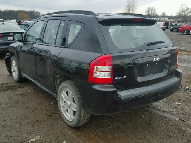 1J8FF47W07D170655 - 2007 JEEP COMPASS BLACK photo 3