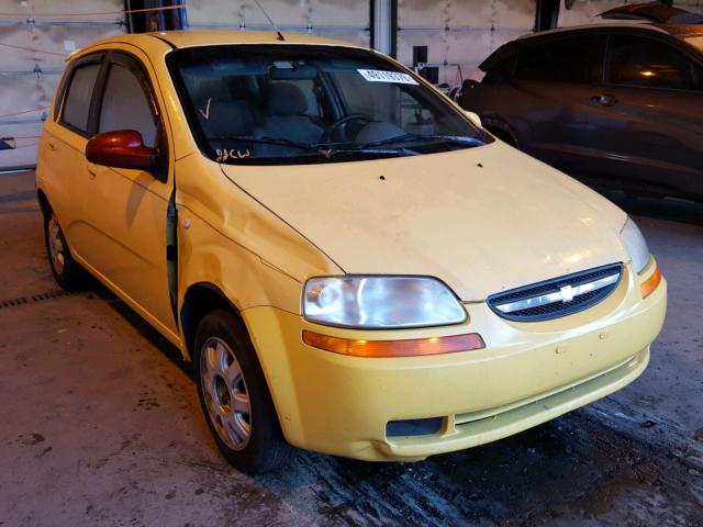 KL1TD626X5B357209 - 2005 CHEVROLET AVEO BASE Żółty zdjęcie 1