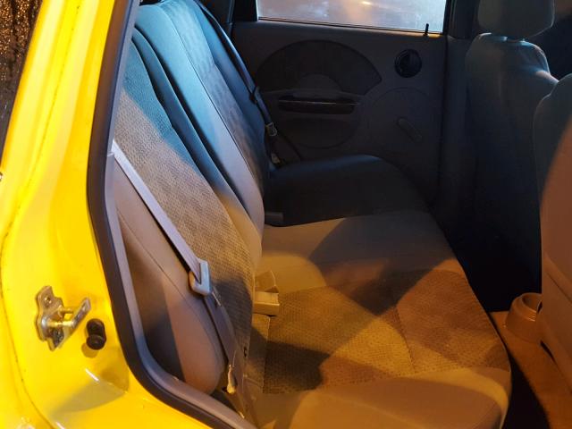 KL1TD626X5B357209 - 2005 CHEVROLET AVEO BASE Żółty zdjęcie 6