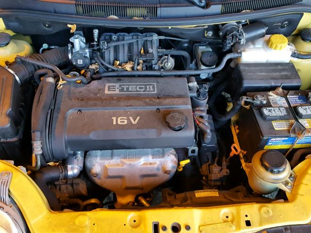 KL1TD626X5B357209 - 2005 CHEVROLET AVEO BASE Żółty zdjęcie 7