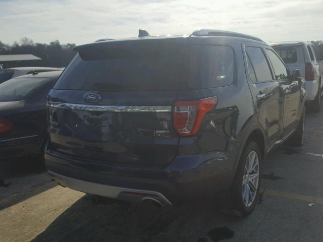 1FM5K8FH5HGA55831 - 2017 FORD EXPLORER L BLUE photo 4