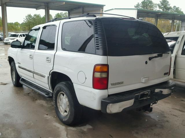 1GKEK13Z73R139630 - 2003 GMC YUKON WHITE photo 3