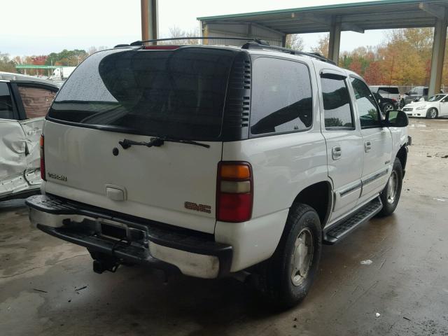 1GKEK13Z73R139630 - 2003 GMC YUKON WHITE photo 4