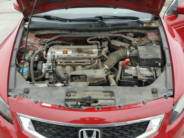 1HGCS1B86AA010187 - 2010 HONDA ACCORD EXL RED photo 7