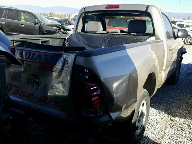 5TENX22N55Z131454 - 2005 TOYOTA TACOMA BROWN photo 4