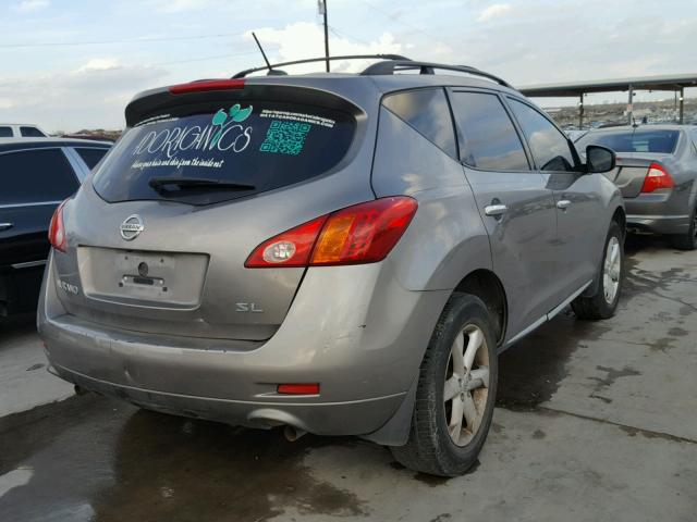 JN8AZ18U89W017411 - 2009 NISSAN MURANO S GRAY photo 4