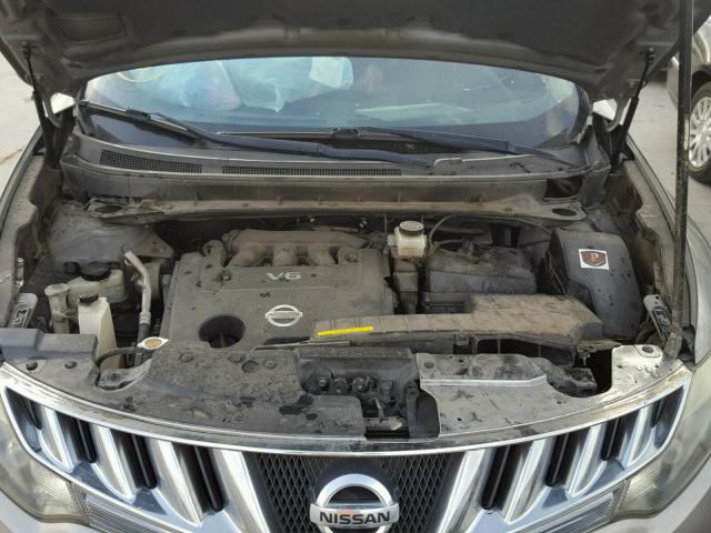 JN8AZ18U89W017411 - 2009 NISSAN MURANO S GRAY photo 7