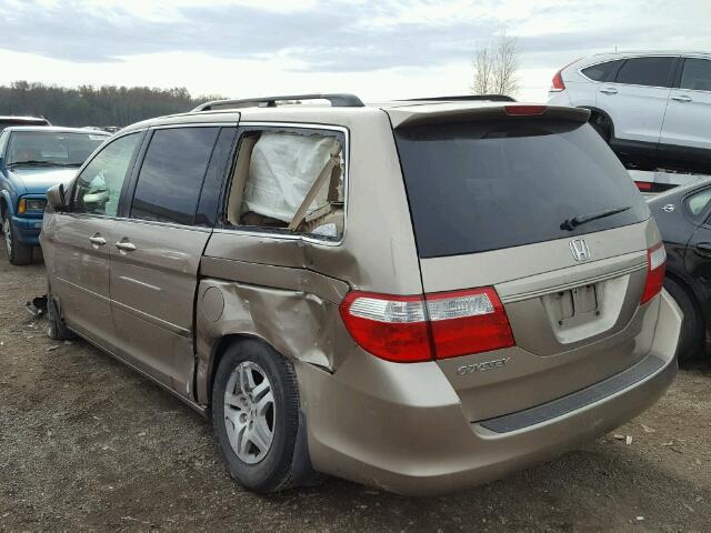 5FNRL384X6B409916 - 2006 HONDA ODYSSEY EX BEIGE photo 3