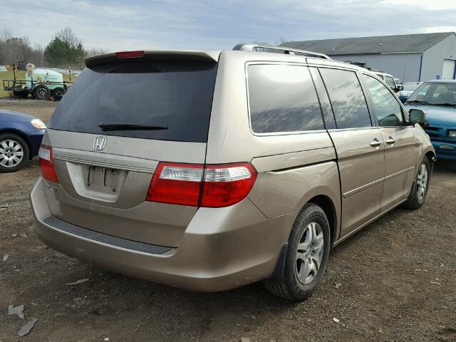 5FNRL384X6B409916 - 2006 HONDA ODYSSEY EX BEIGE photo 4