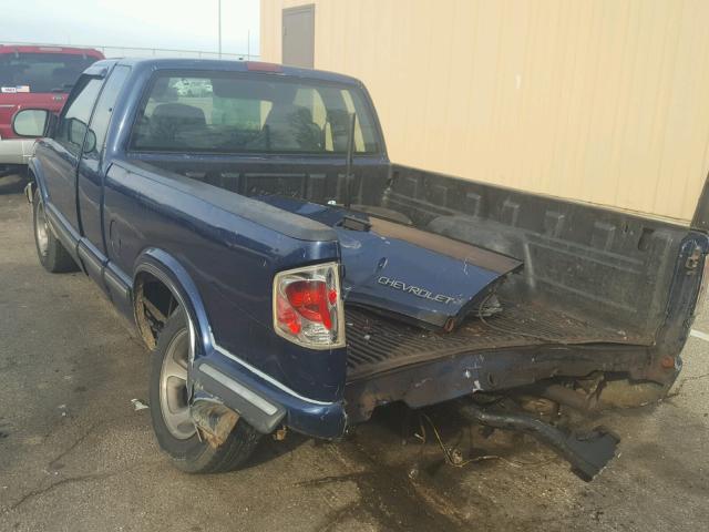 1GCCS19X9XK234259 - 1999 CHEVROLET S TRUCK S1 BLUE photo 3