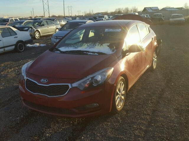 KNAFX4A85F5361413 - 2015 KIA FORTE EX RED photo 2