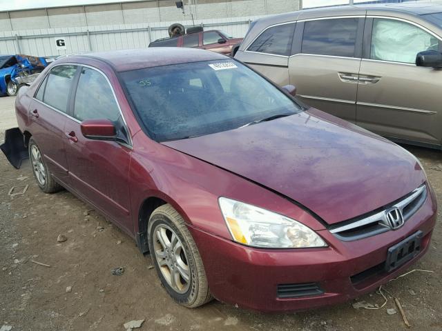 1HGCM563X6A122675 - 2006 HONDA ACCORD SE BURGUNDY photo 1