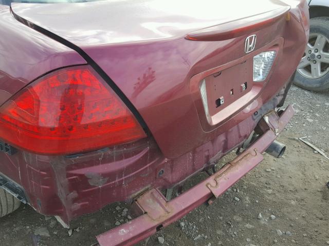 1HGCM563X6A122675 - 2006 HONDA ACCORD SE BURGUNDY photo 9