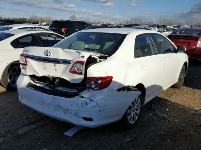 2T1BU4EE3DC012020 - 2013 TOYOTA COROLLA BA WHITE photo 4