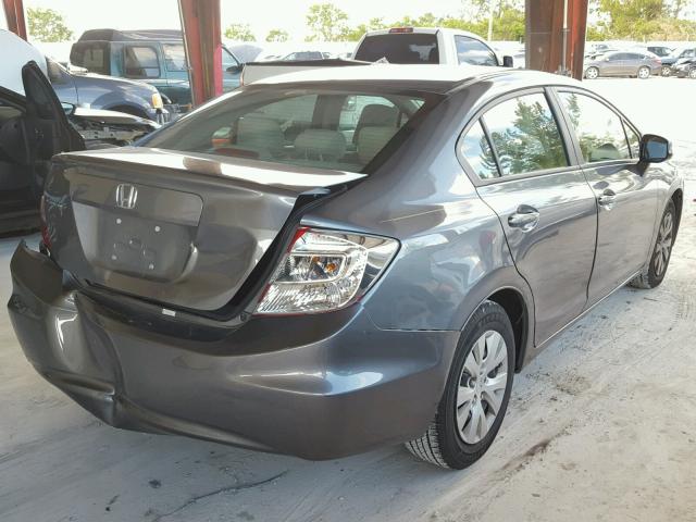 19XFB2F57CE091654 - 2012 HONDA CIVIC LX CHARCOAL photo 4