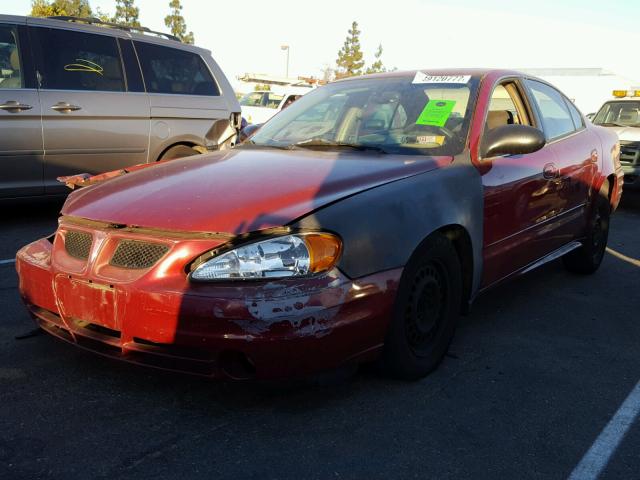 1G2NE52E95M102320 - 2005 PONTIAC GRAND AM S ბურგუნდია ფოტო 2