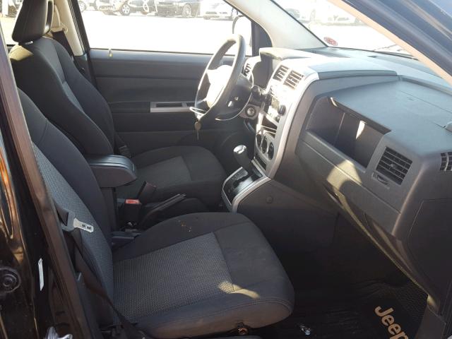 1J8FT47098D649565 - 2008 JEEP COMPASS SP BLACK photo 5