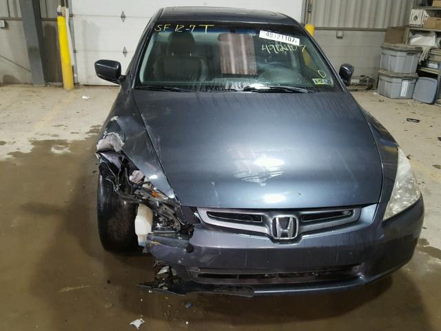 1HGCM568X5A174320 - 2005 HONDA ACCORD EX GRAY photo 9