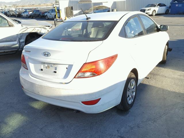 KMHCT4AE1GU951182 - 2016 HYUNDAI ACCENT SE WHITE photo 4