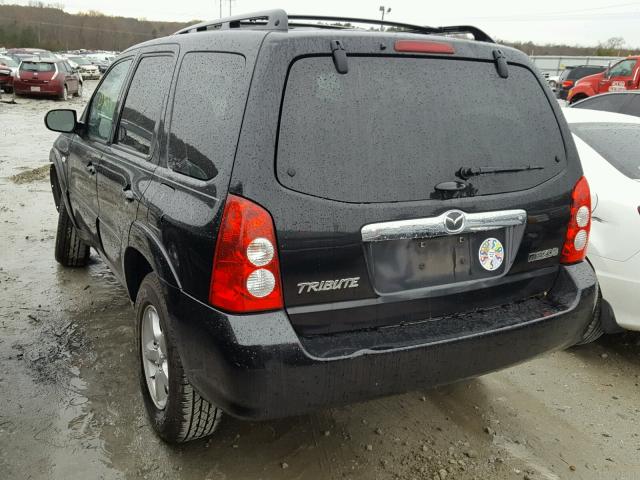 4F2YZ06195KM64425 - 2005 MAZDA TRIBUTE S BLACK photo 3