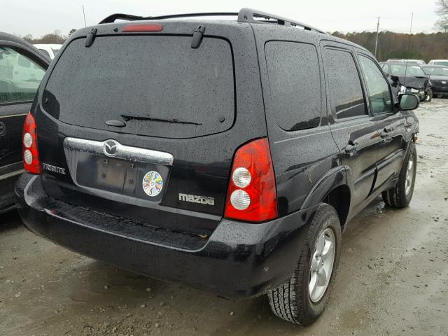 4F2YZ06195KM64425 - 2005 MAZDA TRIBUTE S BLACK photo 4