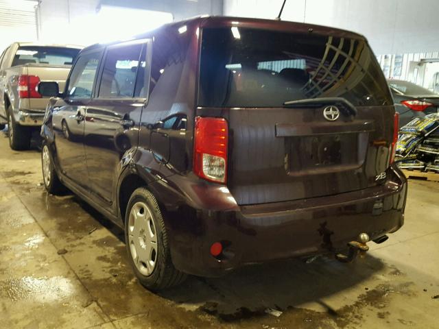 JTLZE4FE7B1139899 - 2011 TOYOTA SCION XB Марун фото 3