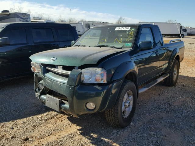 1N6ED26T11C320867 - 2001 NISSAN FRONTIER K GREEN photo 2