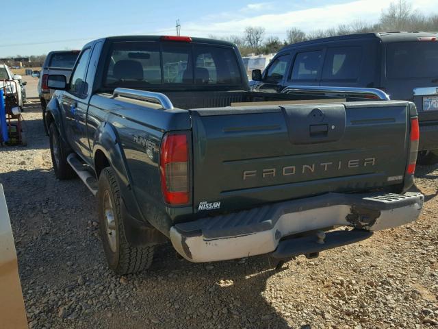 1N6ED26T11C320867 - 2001 NISSAN FRONTIER K GREEN photo 3