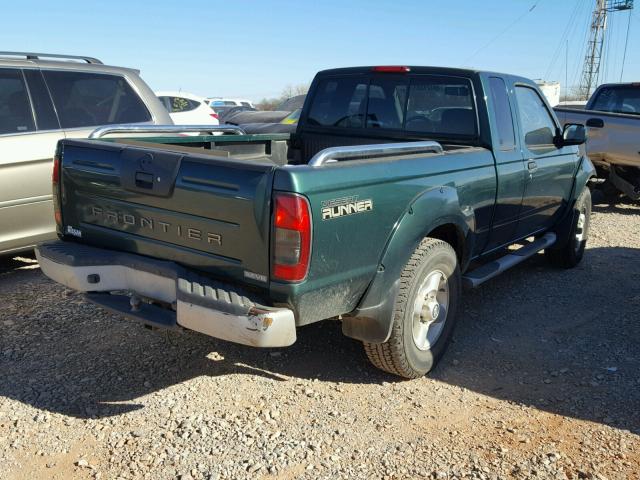 1N6ED26T11C320867 - 2001 NISSAN FRONTIER K GREEN photo 4