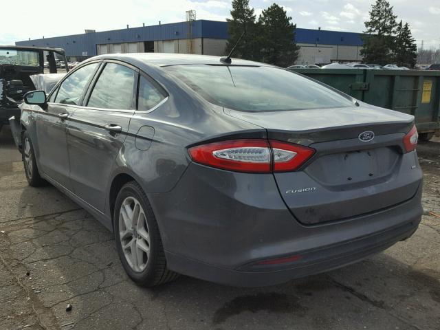 1FA6P0H79G5131177 - 2016 FORD FUSION SE GRAY photo 3