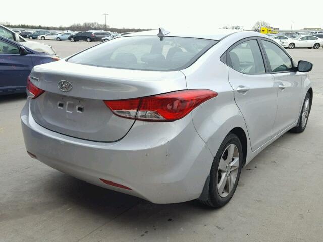 KMHDH4AE1CU316656 - 2012 HYUNDAI ELANTRA GL SILVER photo 4