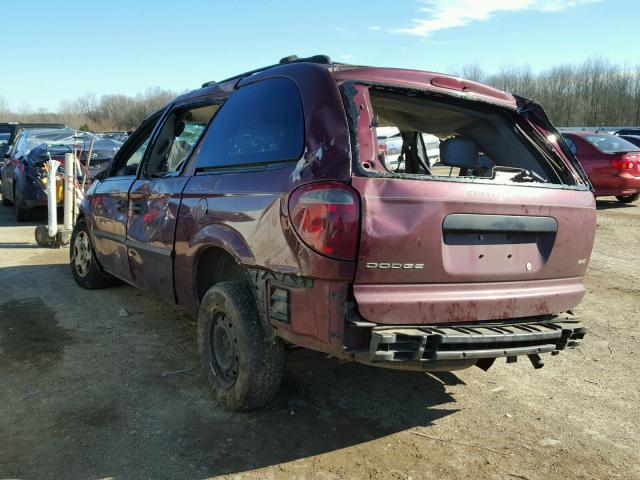 1D4GP24313B155906 - 2003 DODGE GRAND CARA MAROON photo 3