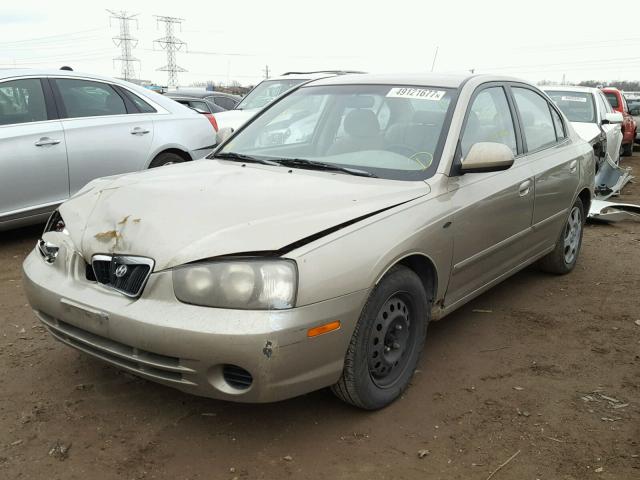 KMHDN45D83U669972 - 2003 HYUNDAI ELANTRA GL GOLD photo 2