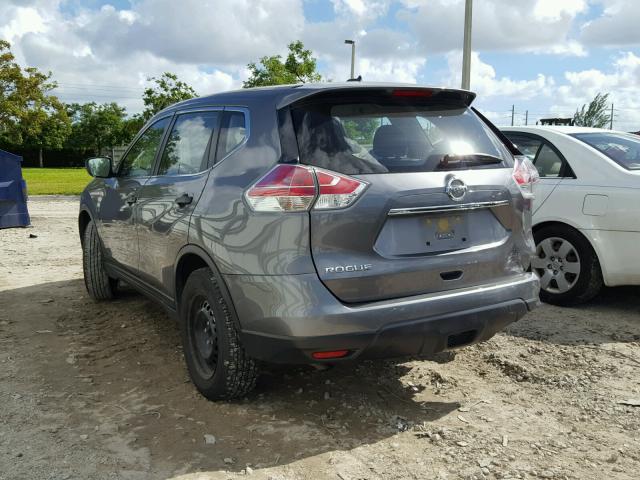 JN8AT2MT9GW007634 - 2016 NISSAN ROGUE S GRAY photo 3