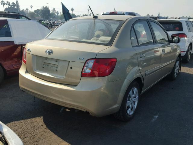 KNADH4A33A6646235 - 2010 KIA RIO LX GOLD photo 4