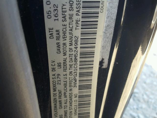 3VWPG31C58M524982 - 2008 VOLKSWAGEN NEW BEETLE 黑色 照片 10