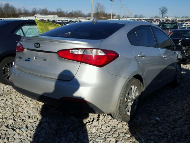 KNAFX4A67F5343476 - 2015 KIA FORTE LX SILVER photo 4