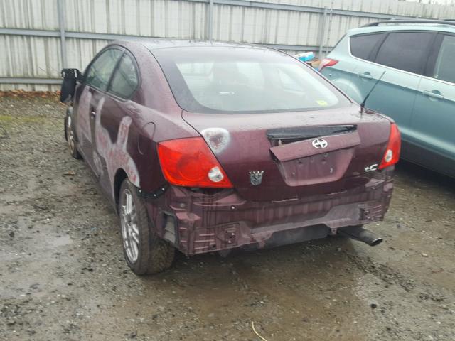 JTKDE177750041785 - 2005 TOYOTA SCION TC Bordo foto 3