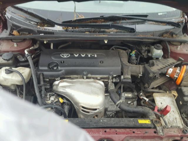 JTKDE177750041785 - 2005 TOYOTA SCION TC Bordo foto 7