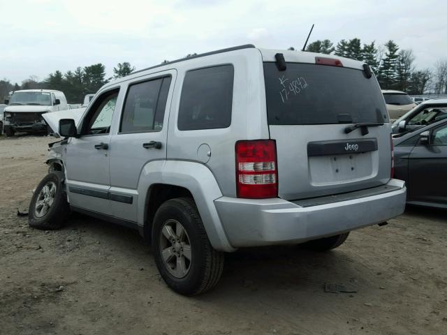 1J8GN28K89W530365 - 2009 JEEP LIBERTY SP SILVER photo 3