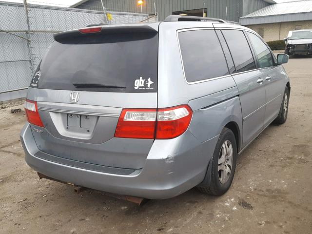 5FNRL38746B118998 - 2006 HONDA ODYSSEY EX GRAY photo 4