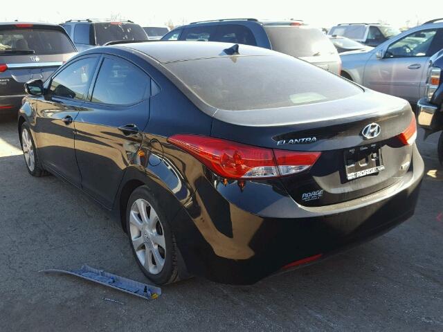 KMHDH4AE4DU659088 - 2013 HYUNDAI ELANTRA GL BLACK photo 3