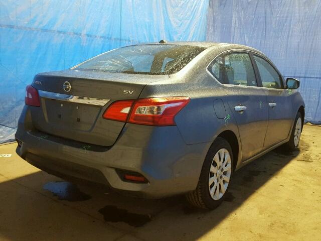 3N1AB7AP7HL637486 - 2017 NISSAN SENTRA S GRAY photo 4