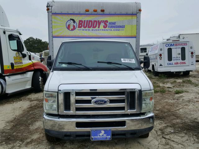 1FDWE35L48DA22566 - 2008 FORD ECONOLINE WHITE photo 9