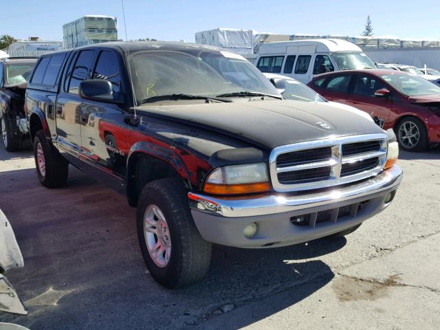 1B7HG48N72S546520 - 2002 DODGE DAKOTA QUA BLACK photo 1