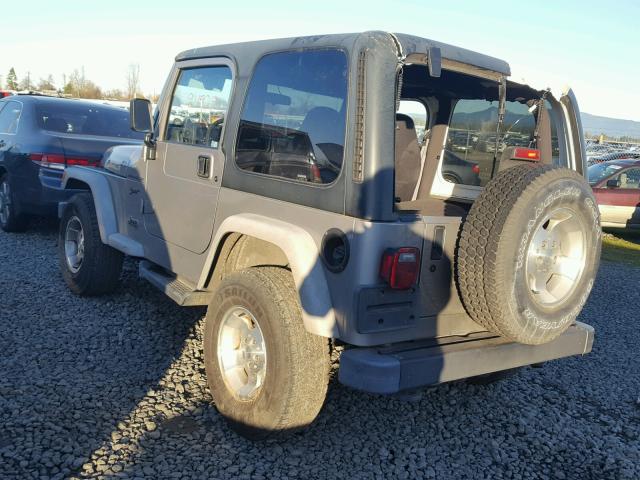 1J4FA49S32P732033 - 2002 JEEP WRANGLER / SILVER photo 3