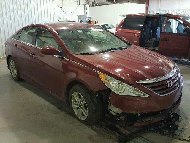 5NPEB4ACXEH910684 - 2014 HYUNDAI SONATA GLS RED photo 1