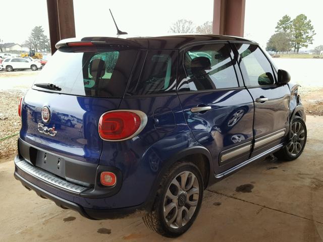 ZFBCFADH6FZ034906 - 2015 FIAT 500L TREKK BLUE photo 4