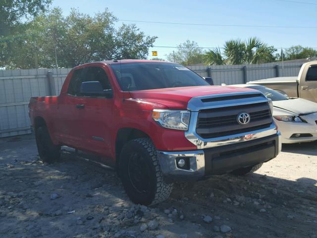 5TFRM5F15EX073856 - 2014 TOYOTA TUNDRA DOU RED photo 1