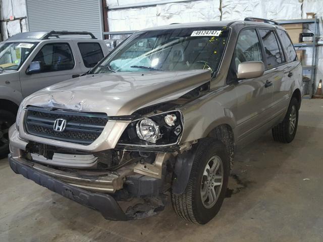 2HKYF18564H571704 - 2004 HONDA PILOT EXL GOLD photo 2